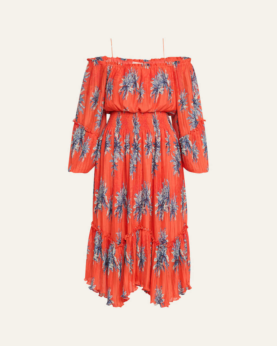 Alyce Off-Shoulder Midi Dress
